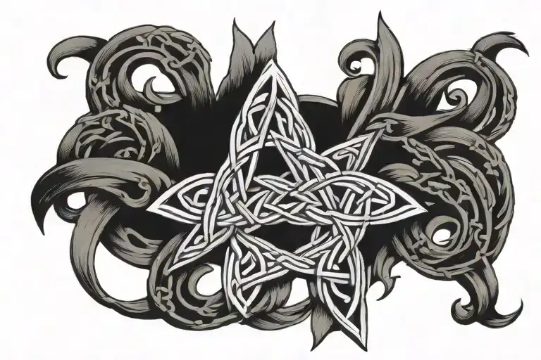 Holy Trinity Knot Design Incorporating Roman Numerals With Celtic Knot Band