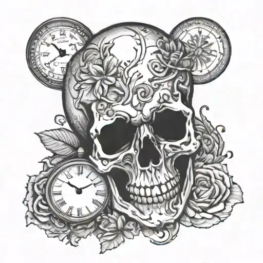 Skull And Pocket Watch