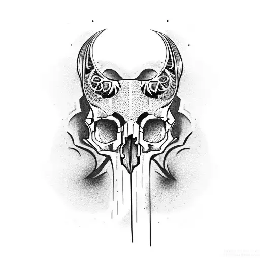 Woman With Animal Skull