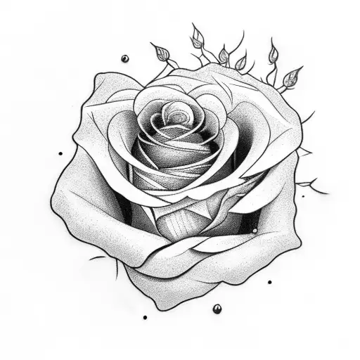 1 Dark Rose & 1 Light Rose Together With Stem
