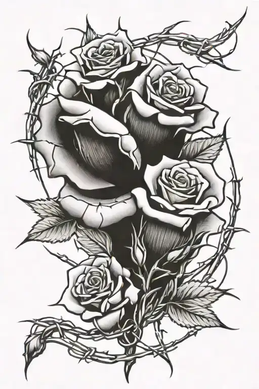 Rose With Barbed Wire