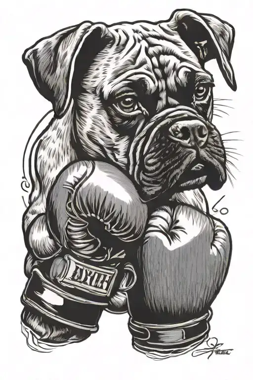 Boxer Dog Boxing Gloves