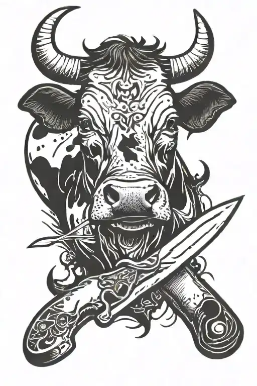 Cow And Knife Cutting
