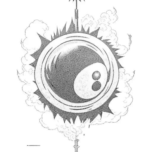 Goku Shooting Kameha-meha At Death Star