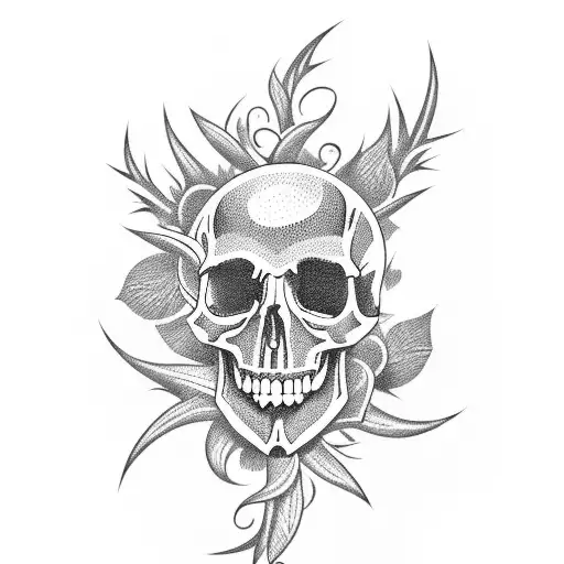 Thorns With Skull Flowers