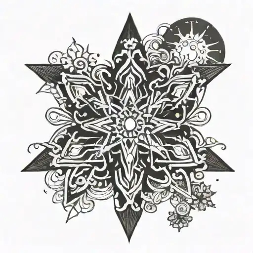 Stars Sun Snowflake