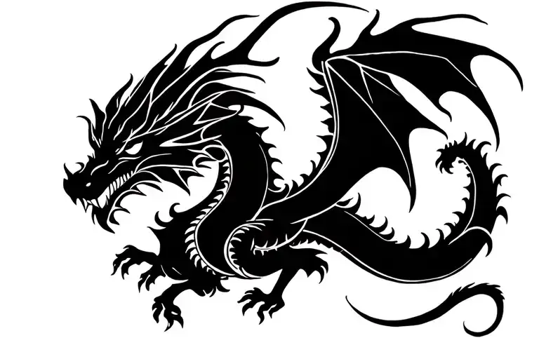 A Black Dragon Wrapped
