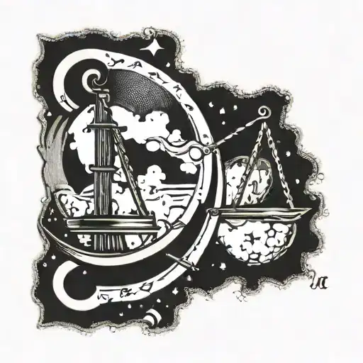 Waxing Gibbous Phase With And Libra Scale