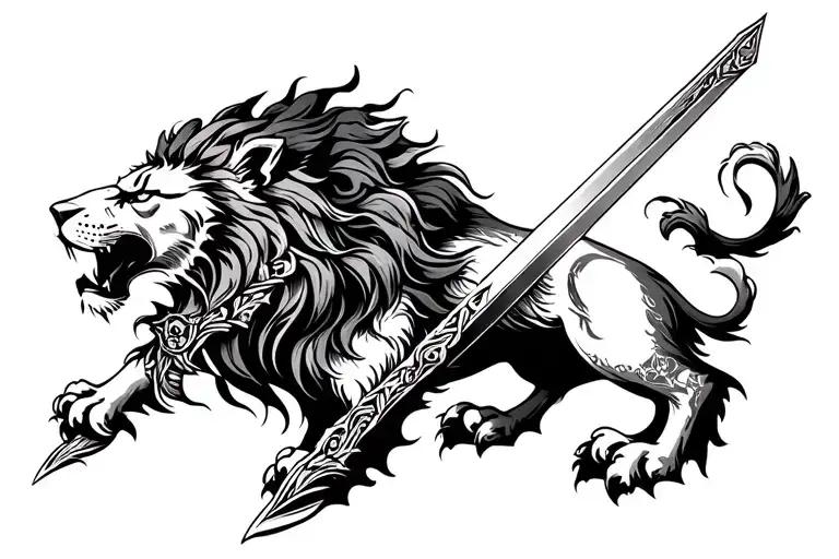 Lion Warrior With Sword