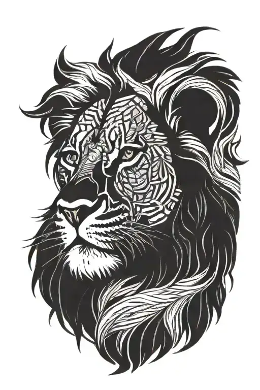 Lion Blackwork