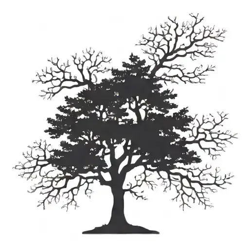 Ceder Tree Silhouette Standing