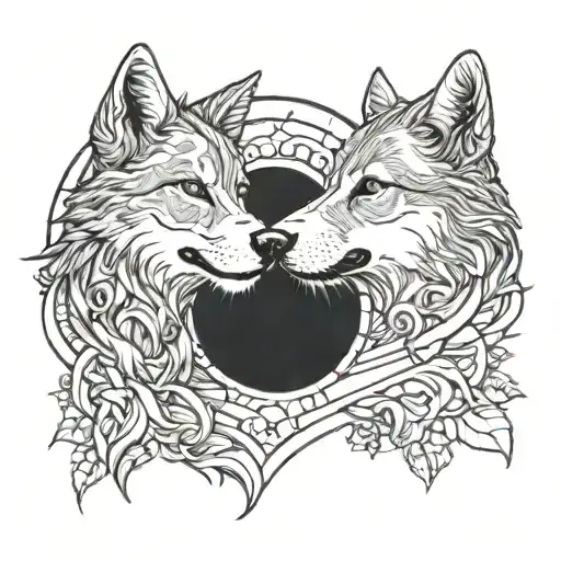 Jesus Protecting Baby Wolf