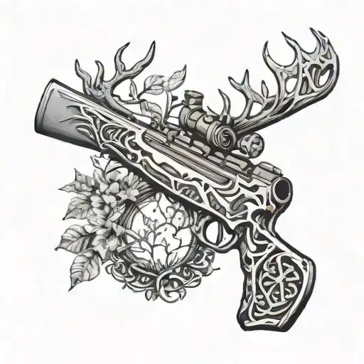 Deer Hunting Rifle Intertwined