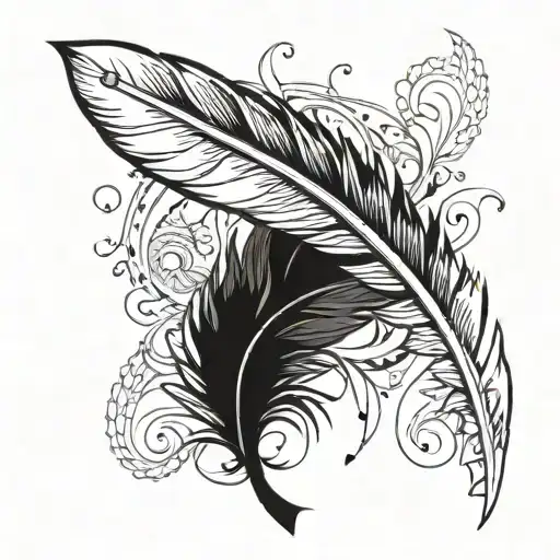 Indian Feather With Lighting Bolt