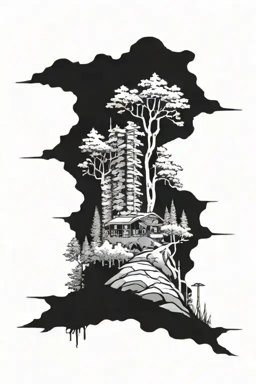 Husqvarna With Forest Landscape