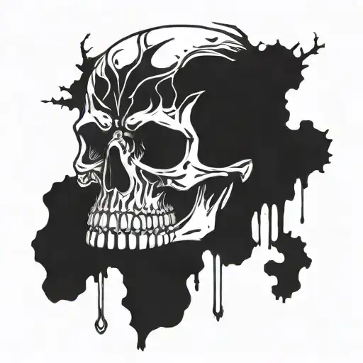 Skull With Hanging Jaw