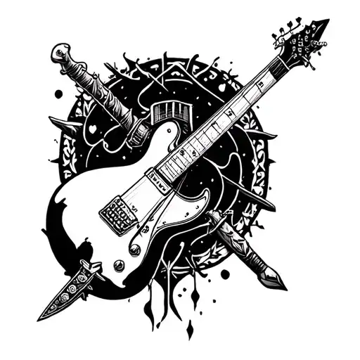 Punk Guitar And Sword