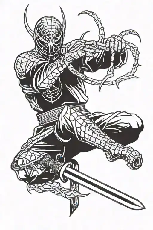 Spider And Samurai Sword