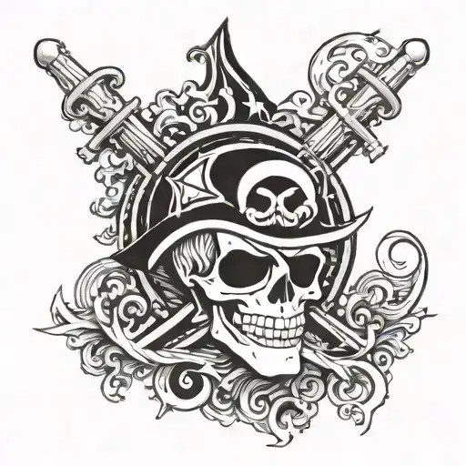 Doflamingo Jolly Roger Symbol Tattoo Design