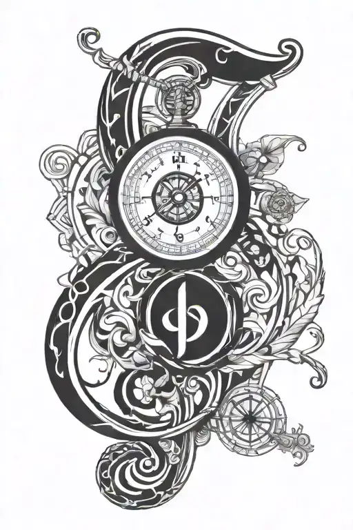 Treble Clef With Compass Inside