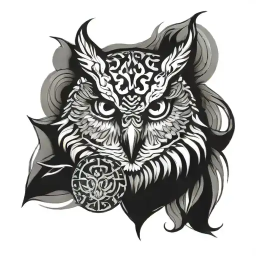 Owl And Lion Head