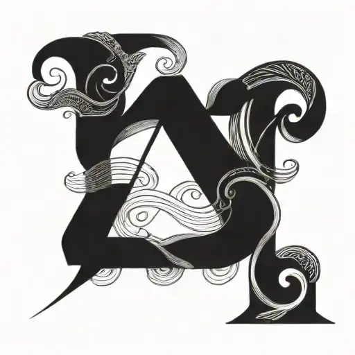 Initials A N Symbol Merging