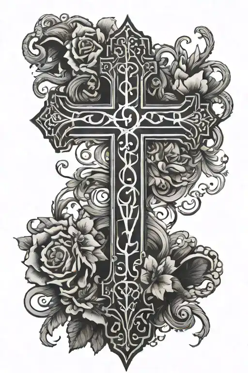 Cross With Lettering