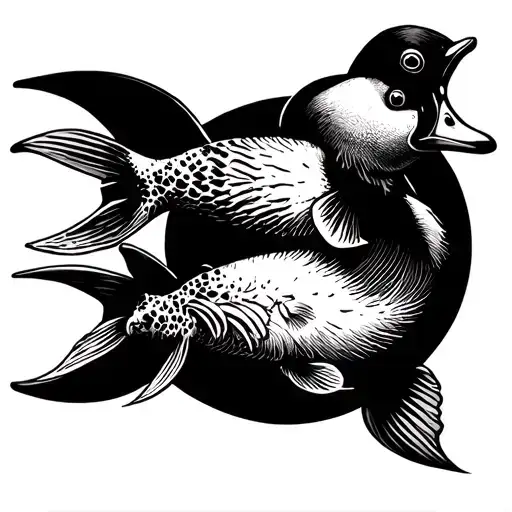 Horror Duck And Fish
