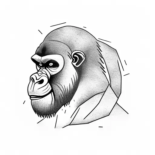 Real Gorilla With Secondary Ship Elements And Mechanical Engineering