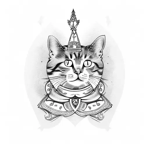 Cat Wearing A Georgian Crown