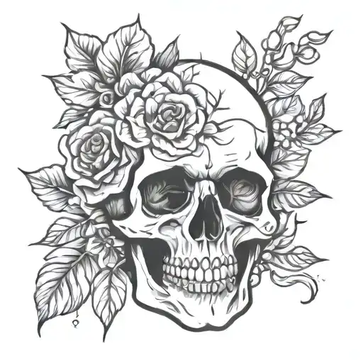Skull Smoking Flower