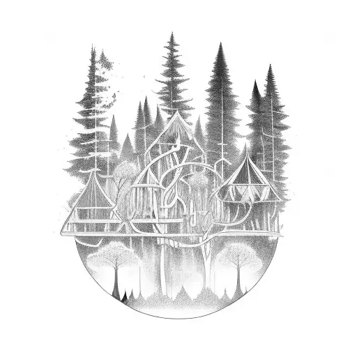 Enchanted Forest With Hidden Carpenter Tools