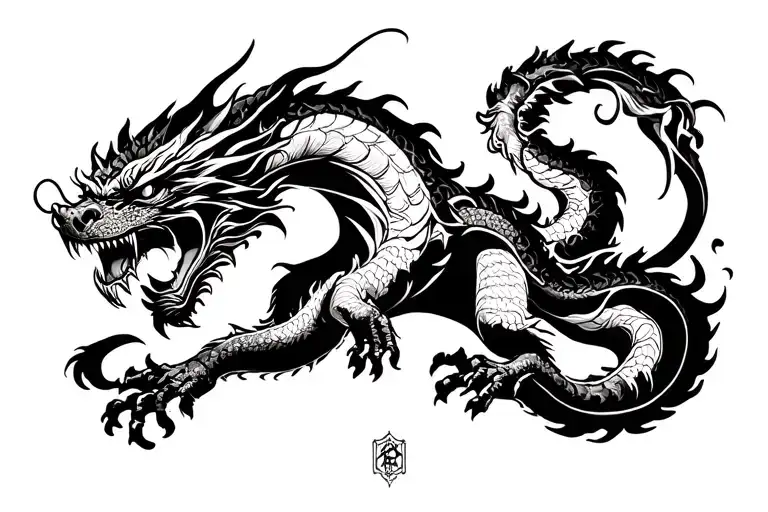 Man Fighting Dragon