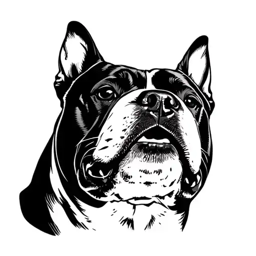 Pitbull Silouhette Side View