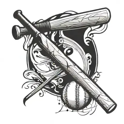 Abstract Painting Inspired Cricket Bat And Ball Design