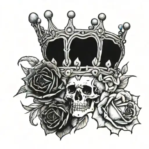 Crown And Dead Rose Intertwined
