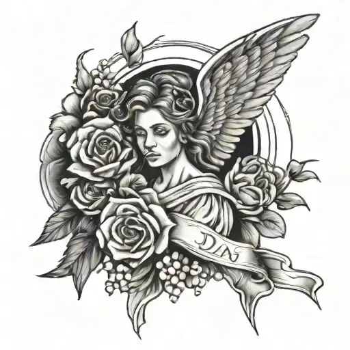 Tattoo For A Dead Dad Memorial Something With Angel With A Bow