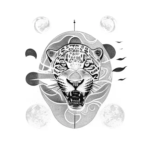 Jaguar And Moon