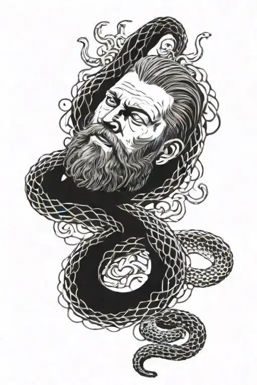 Ragnar Lothbrok Lying In A Snake Pit