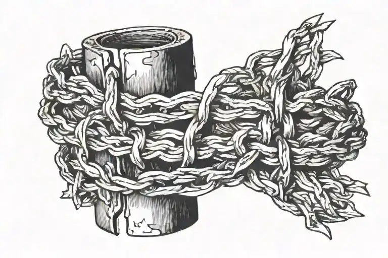 Barb Wire In A Line Wrist