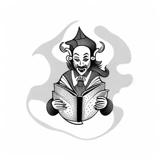 Jester Reading A Book