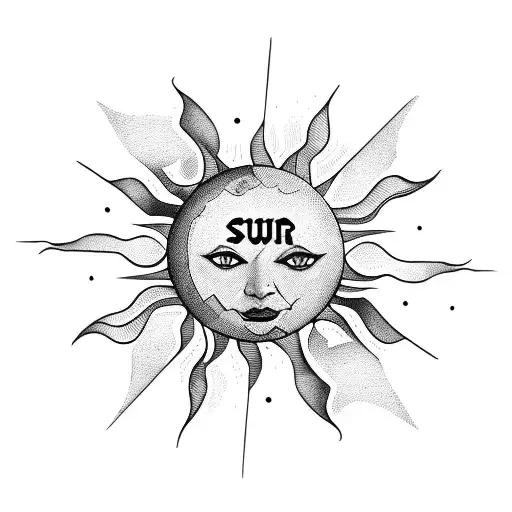 Sun With Text On It