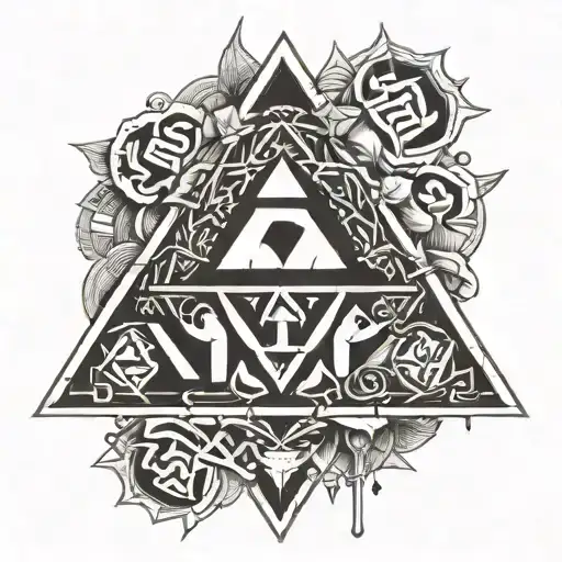 Zelda Triforce Emblem Black