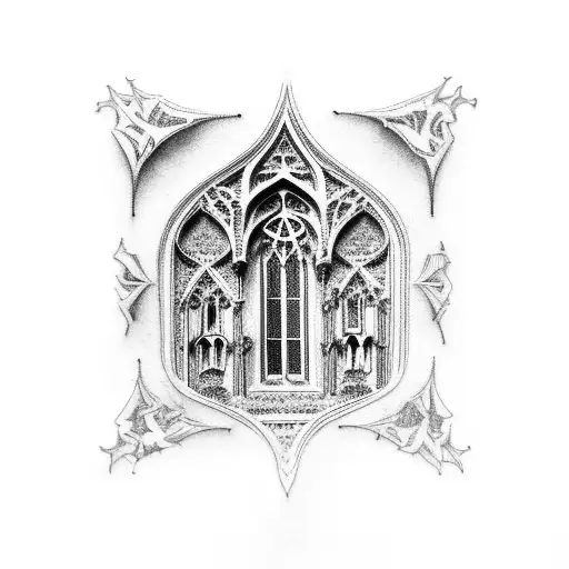 Gothic Church Architecture Miniature Medieval Art