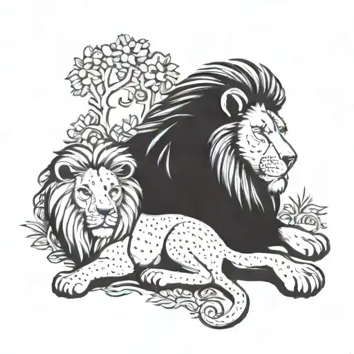 Lion And Lamb Lying