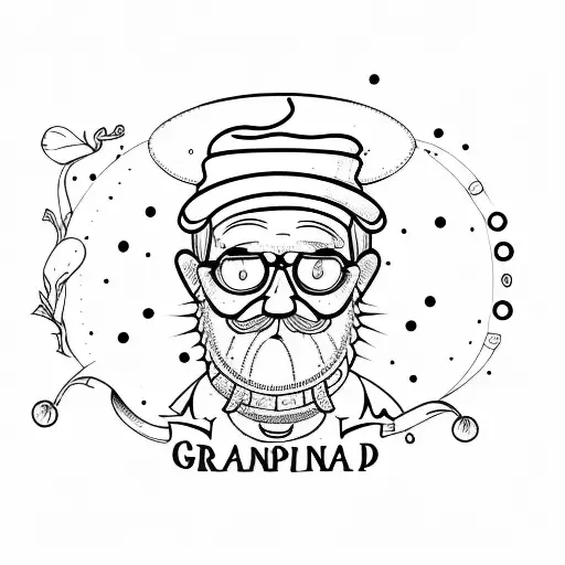 Orange Fruit With The Word Grandpa Above It
