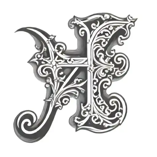 Letter K With Roman Numbers