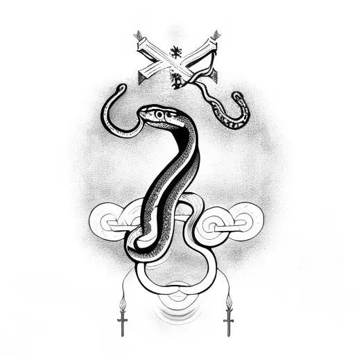 Snake With A Jesus Cross