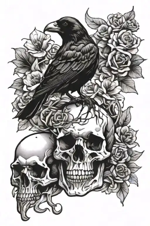 Crow And Skull