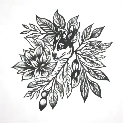 Olive Branch Dog Pawprint Surrounded